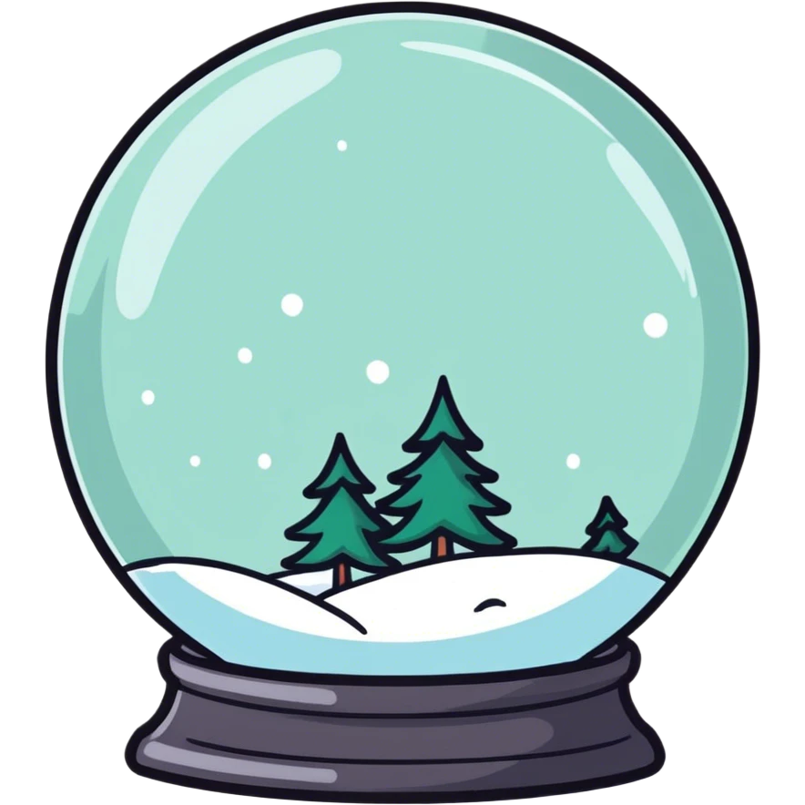 A Christmas crystal ball. emoji
