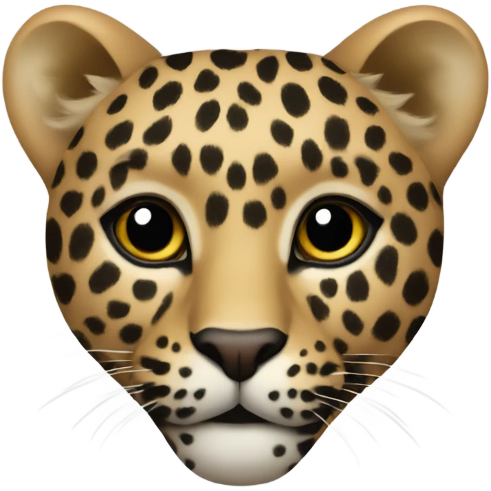 Heart leopard color emoji