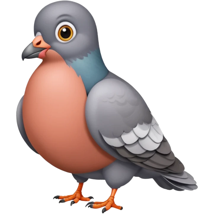 Shocked pigeon emoji