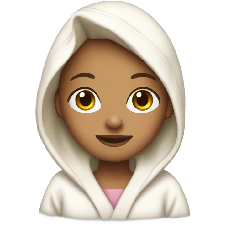 Girl in bath robe emoji