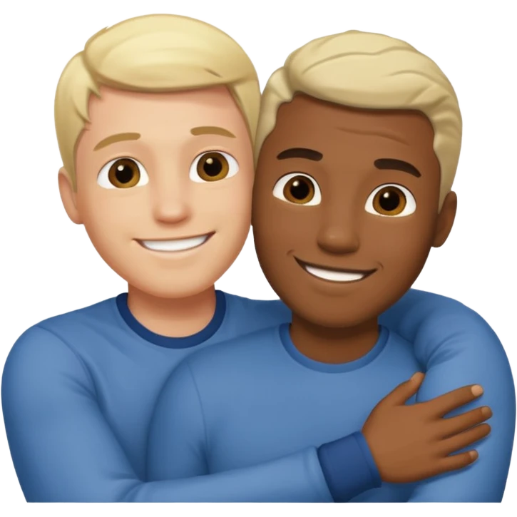 black male and white blond male sex emoji