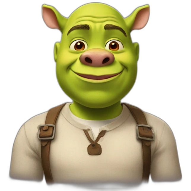 shrek mixed with a pig emoji