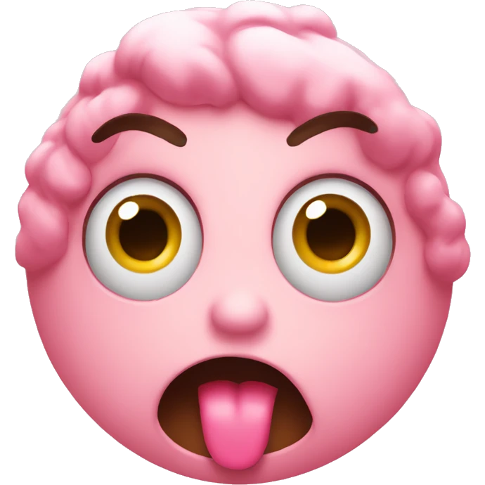 A shocked face with pink hearts as eyes emoji