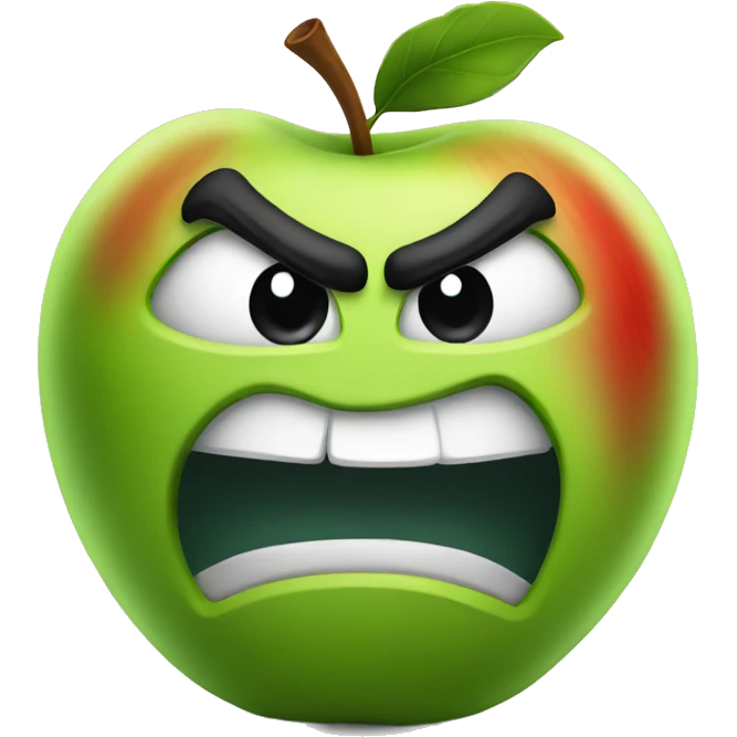angry apple emoji