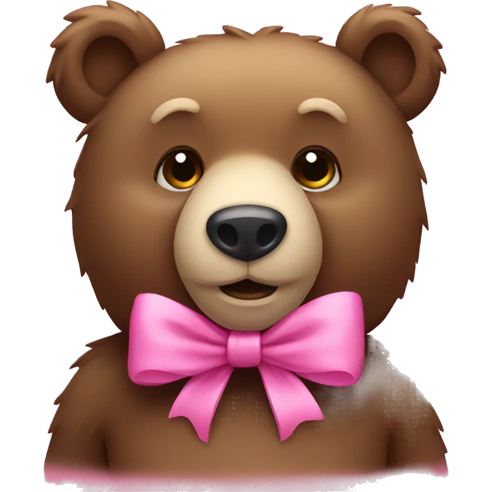 Bear with a pink bow emoji