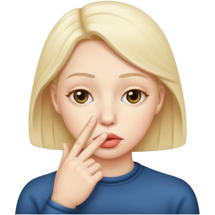 Silent face, shushing emoji