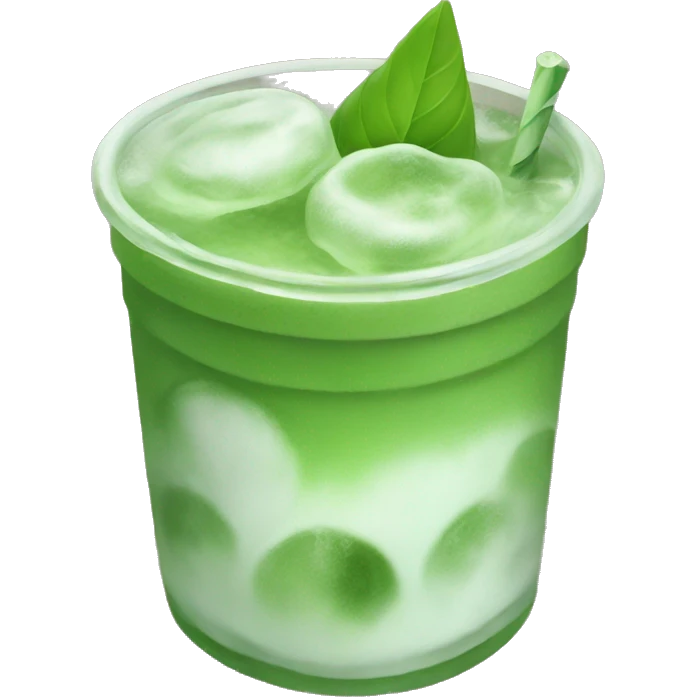 Iced matcha emoji