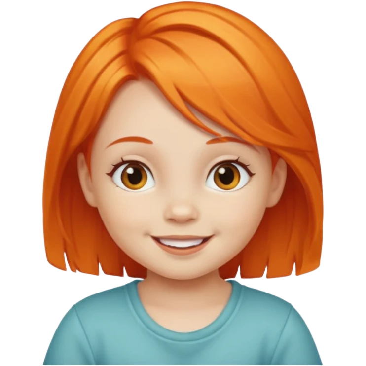 girl baby with orange hair emoji