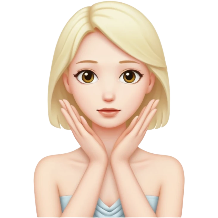 Hands around neck emoji