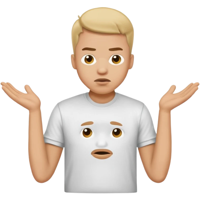 cool confused men person shrug pose emoji