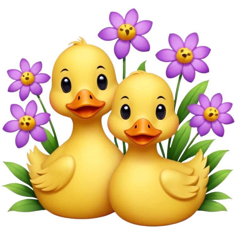 Ducks \with flowers emoji