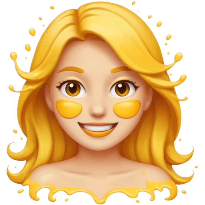 Emoji women, Beatiful, sexy, white splashes in face  emoji