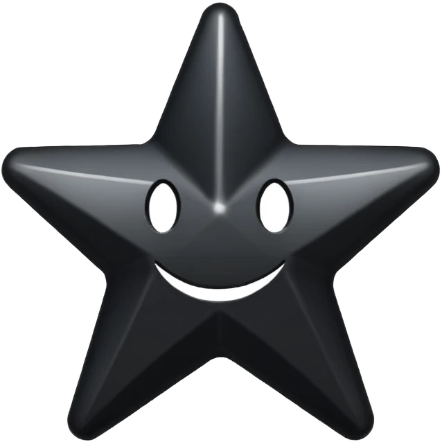 Pentagrama de color negro emoji
