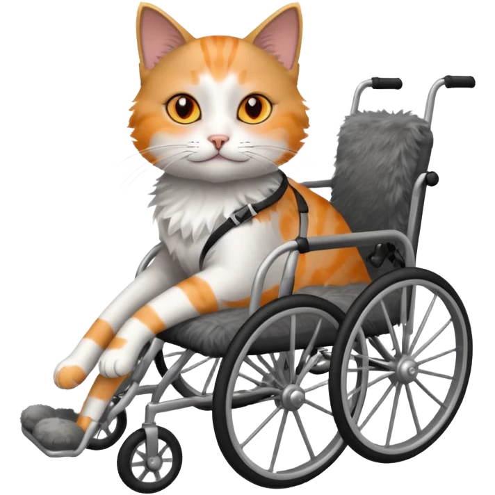 cat in a pet wheelchair emoji