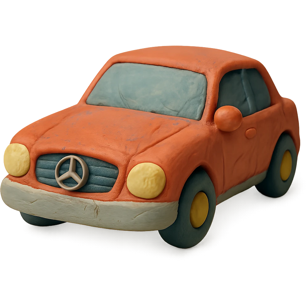 Mercedes car in claymation style emoji