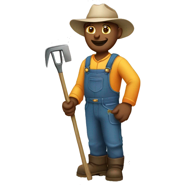 farmer with tool in hand. emoji