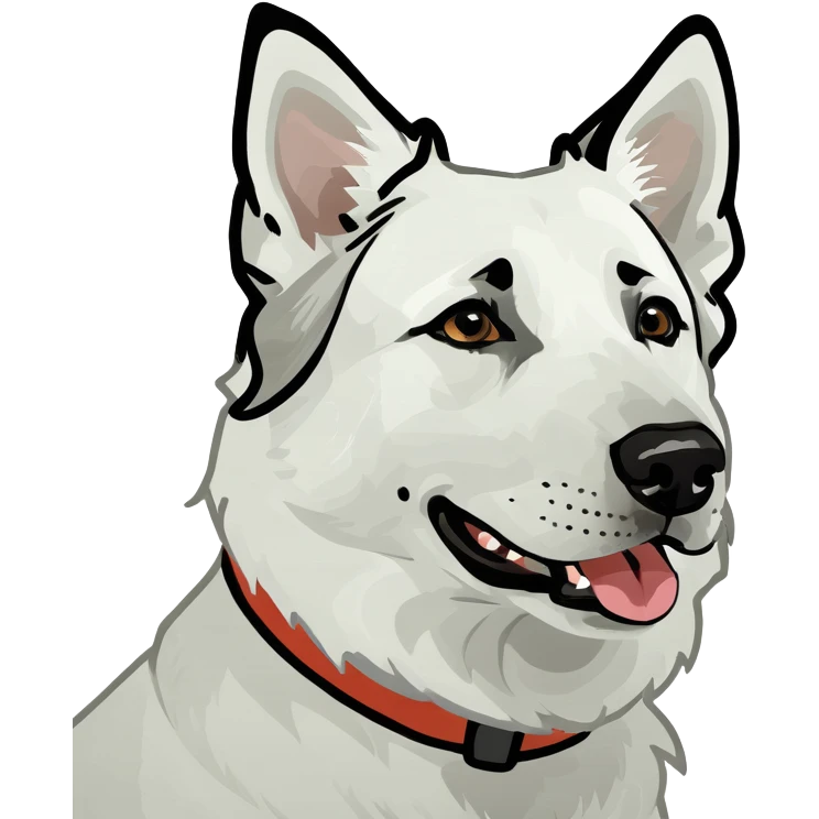 White shepherd dog emoji