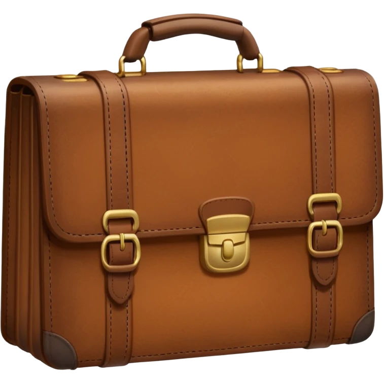 Business case with leather texture emoji