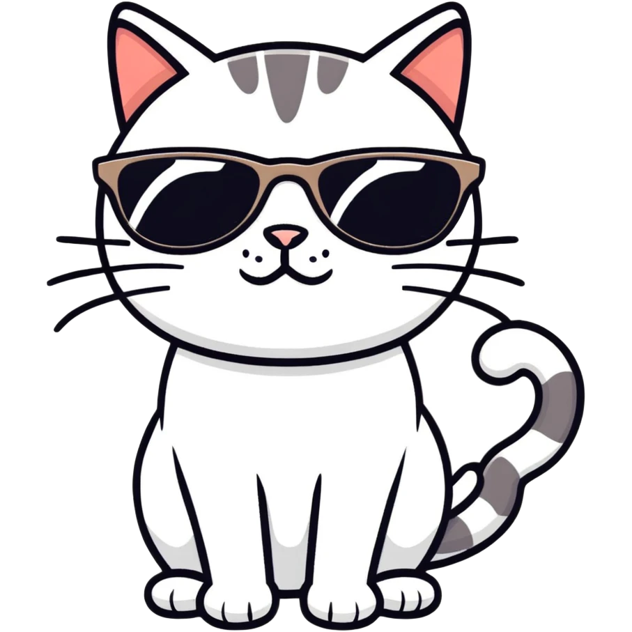 Cat with sunglasses emoji