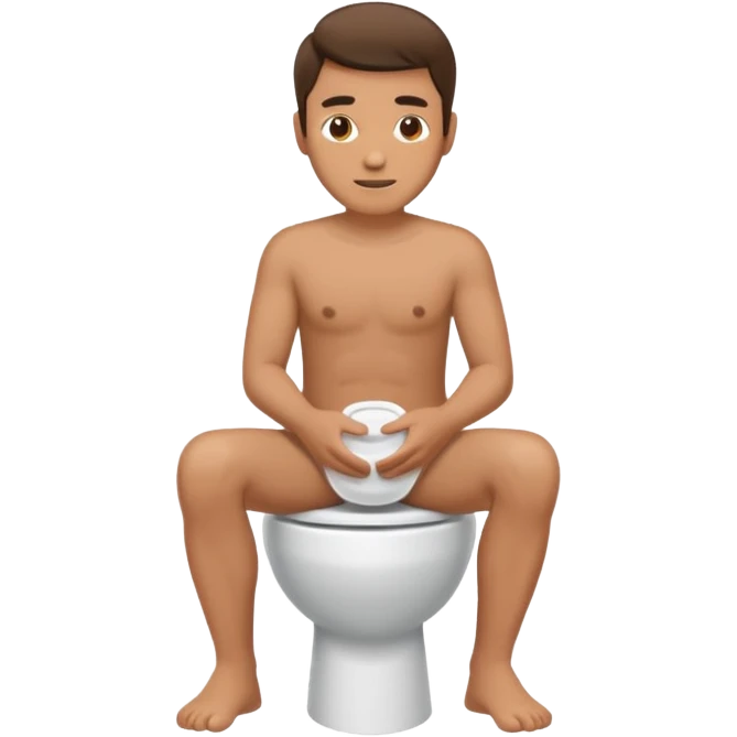 Man using the toilet emoji