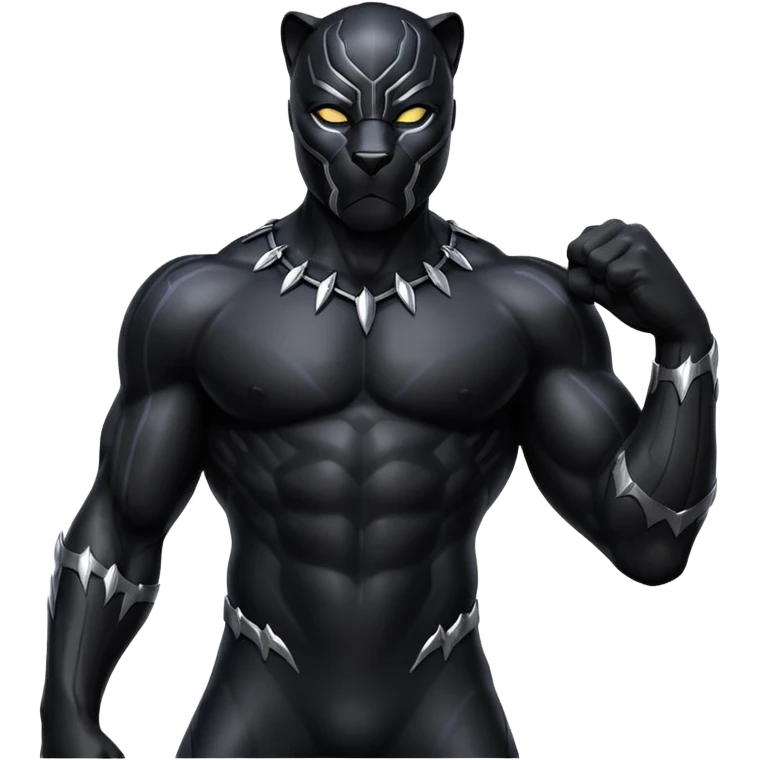With its original colour Black panther  emoji