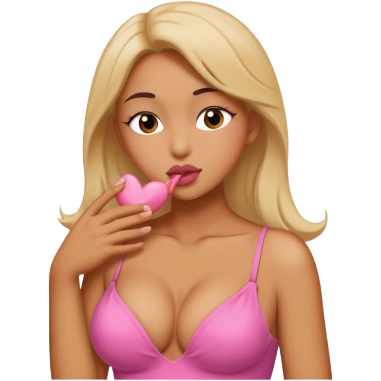 fake breast kisser emoji
