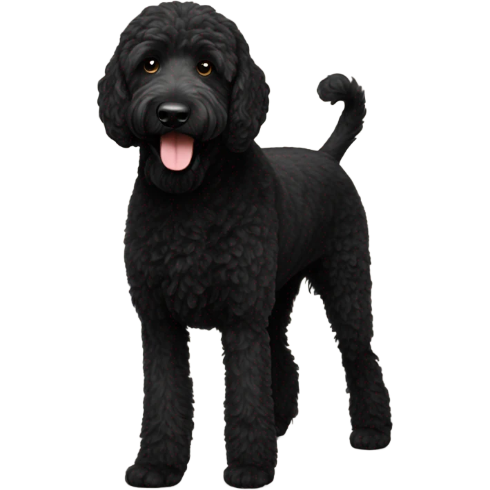 Black Labradoodle  emoji