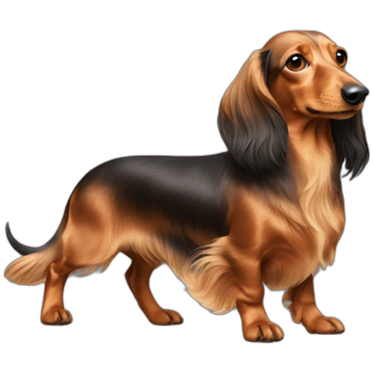 dachshund long haired walking emoji