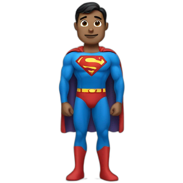 superman in pajamas emoji