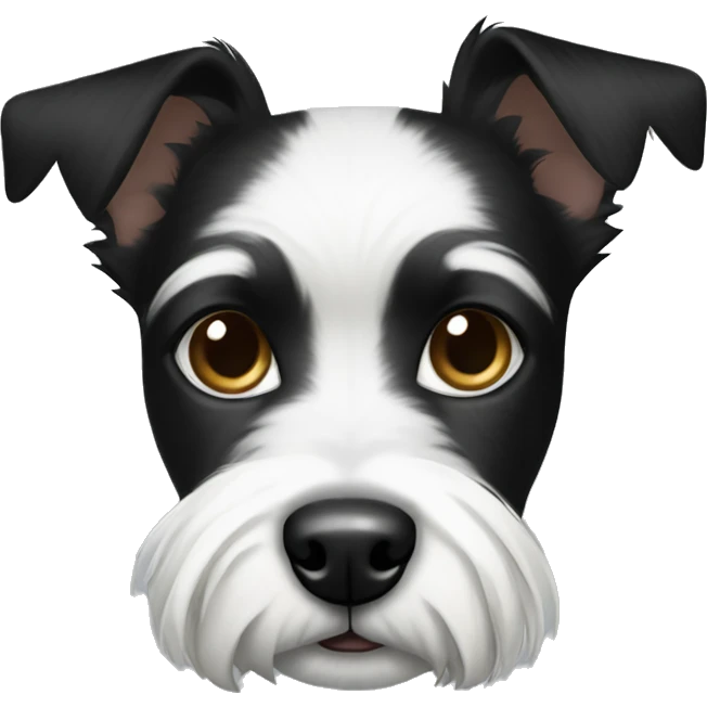 Black and white terrier emoji