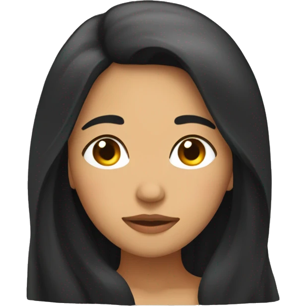 Hispanic female with long black hair dozing off  emoji