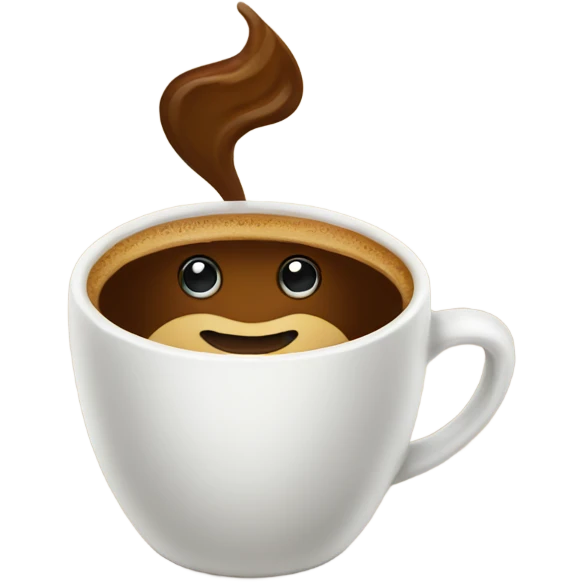 Cute coffee emoji
