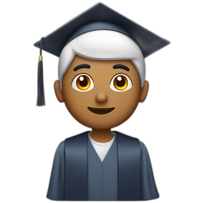 Arabic guy with graduation cap emoji