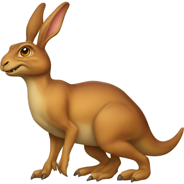 hare in the form of a dinosaur emoji