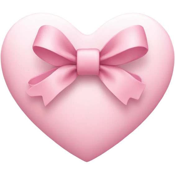 the heart emoji but light pink with bow emoji