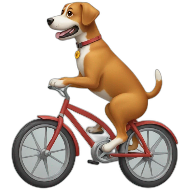 dog riding a bike emoji