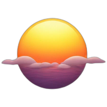 Sun during sunset emoji