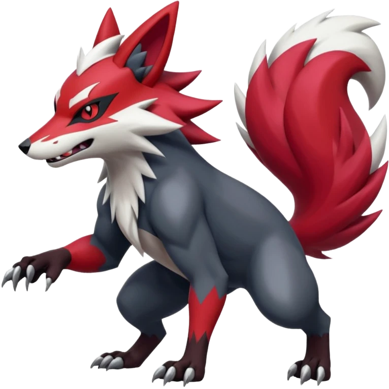 Zoroark-Zangoose-Obstagoon-hybrid-fusion, full body emoji
