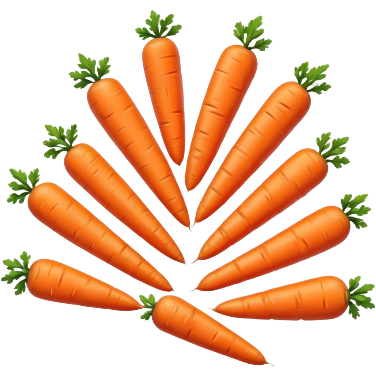 Mini carrot sticks, small orange cylinders, blunt rounded ends on both sides emoji