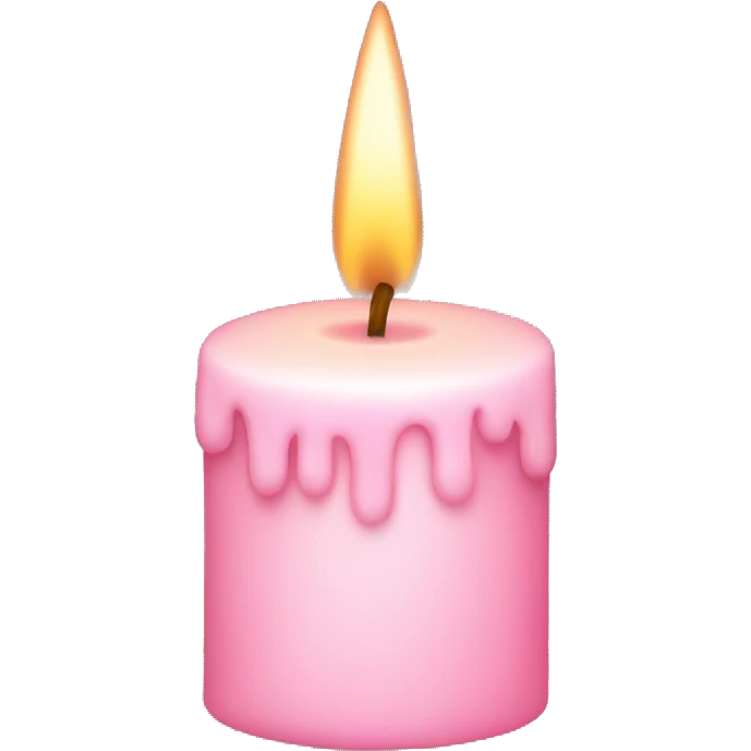 light pink christmas candle emoji