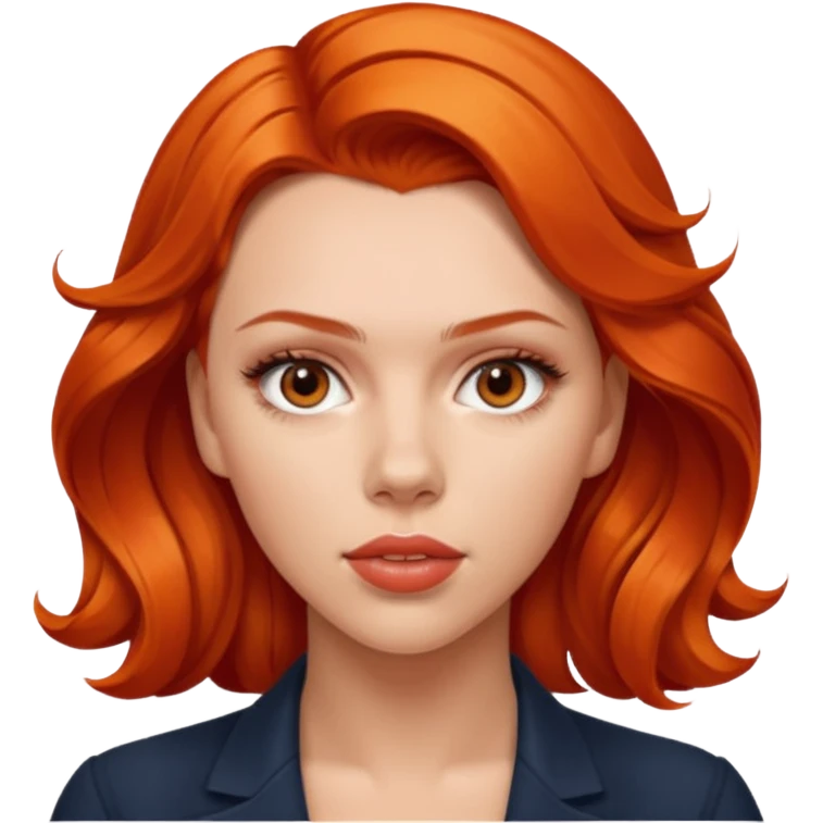 scarlett johansson, orange red emoji