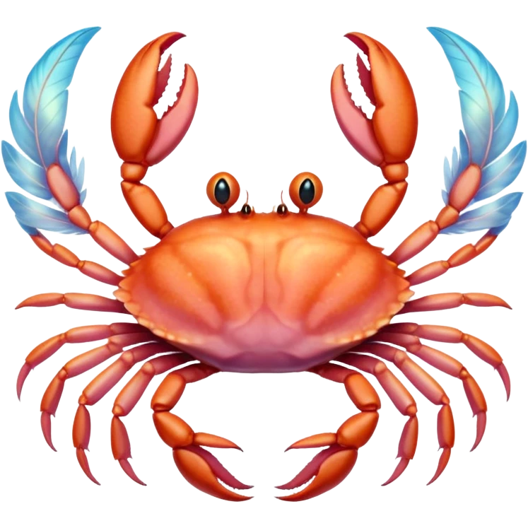 Soft pink angelical crab emoji