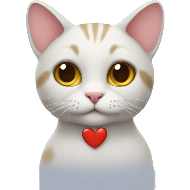 Cat with a heart emoji