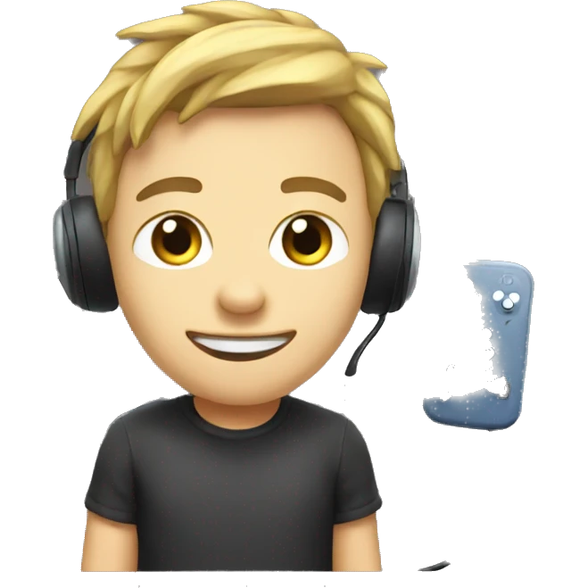 gamer who streams on youtube emoji