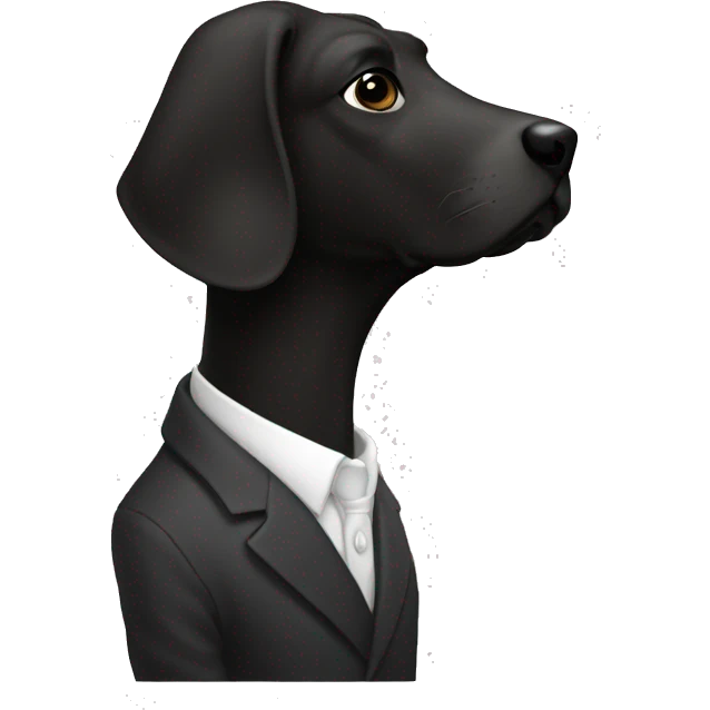 black schnozzle with white chin emoji