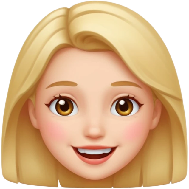 Happy face blushing gurl emoji