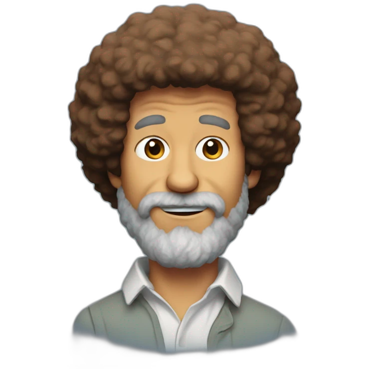 Bob Ross as fox emoji