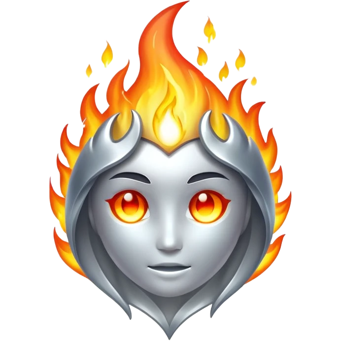 Silver fire  emoji