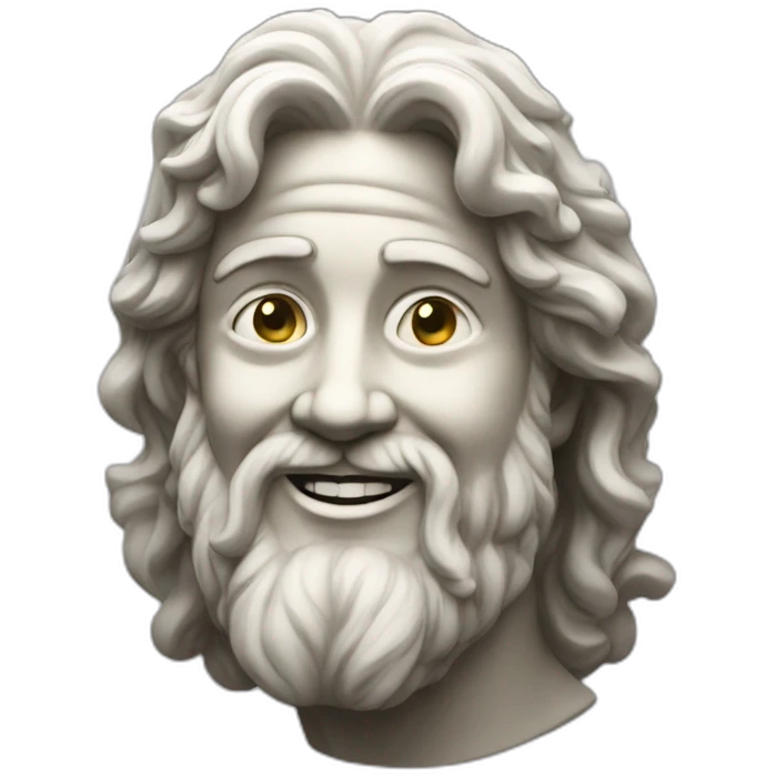 Statue of god smile emoji