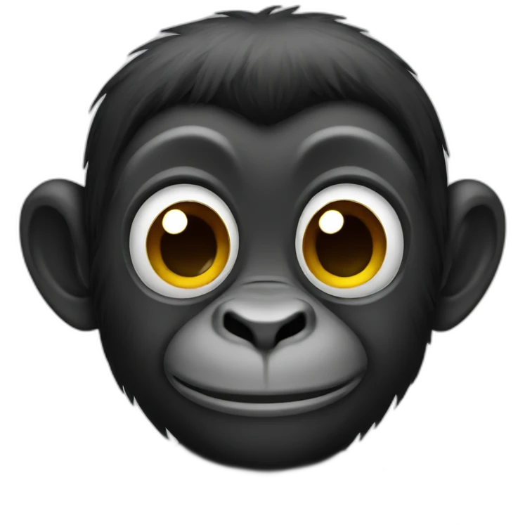 Black monkey emoji